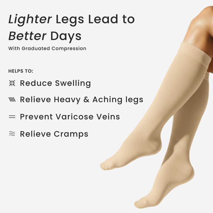 Pregnancy Compression Socks — Sand (hover)