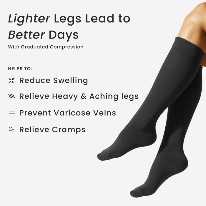 Pregnancy Compression Socks — Smoke Stone (hover)