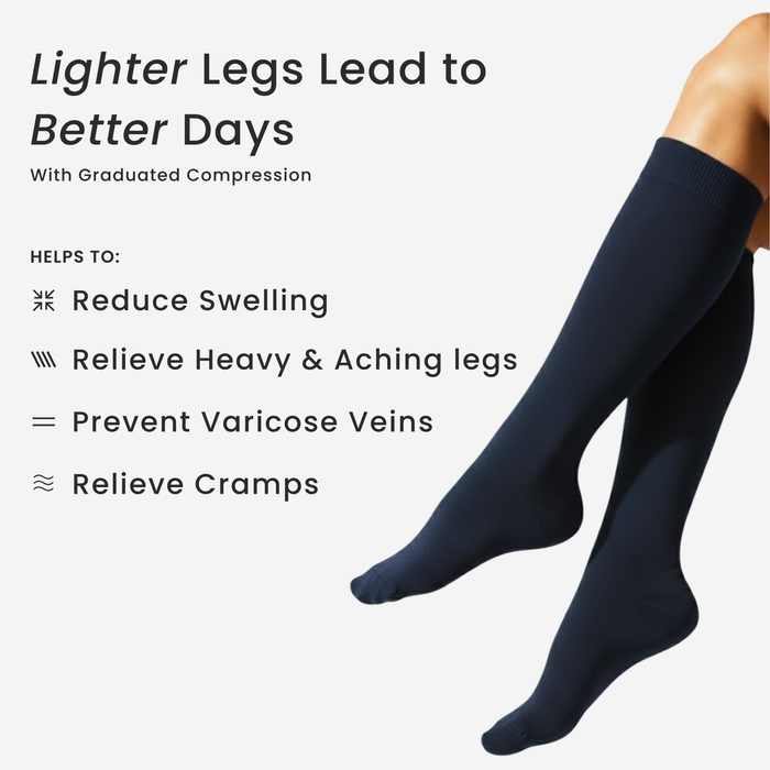 Pregnancy Compression Socks — Midnight (hover)